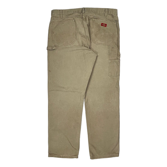 Dickies Carpenter Trousers - 38W 33L Beige Cotton