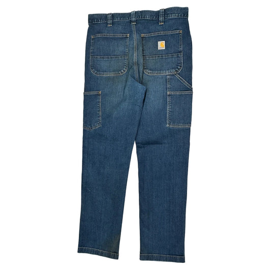 Relaxed Fit Carhartt Carpenter Jeans - 34W 34L Blue Cotton Blend