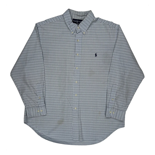 Ralph Lauren Checked Shirt - XL Blue Cotton