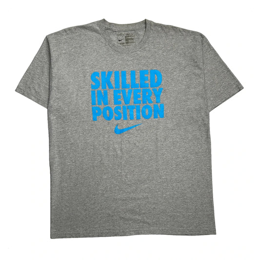 Skilled In Every Position Nike T-Shirt - XL Grey Cotton