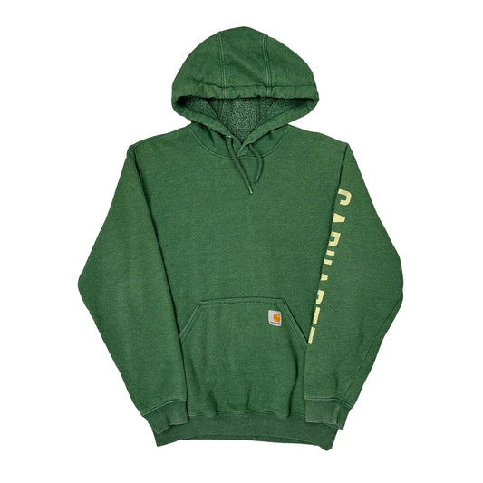 Vintage Carhartt Hoodie - Small Green Cotton