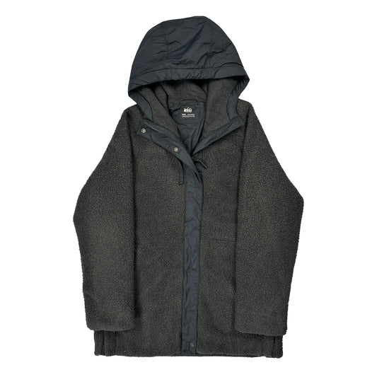 Rei Fleece Jacket - Small Black Polyester