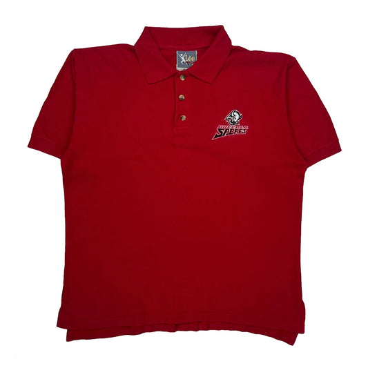 Vintage Spiders Lee Sport Polo Shirt - Medium Red Cotton