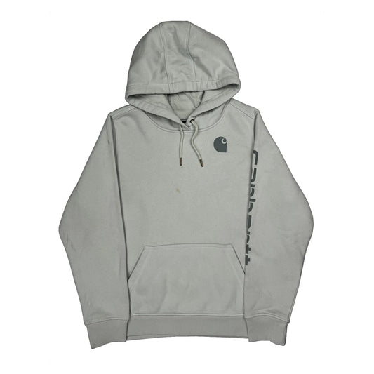 Carhartt Spellout Hoodie - XL Grey Cotton