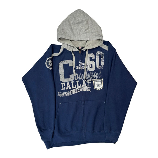 Vintage Dallas Cowboys Nfl Hoodie - 2XL Blue Cotton