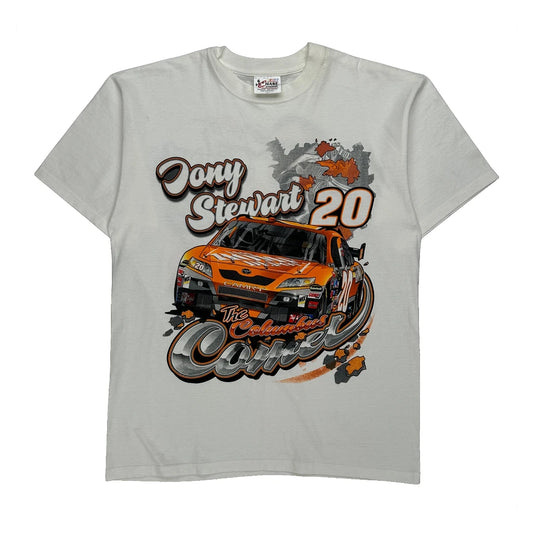 Tony Stewart Chase Authentics Nascar T-Shirt - Large White Cotton