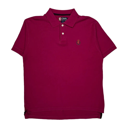 Vintage Chaps Ralph Lauren Polo Shirt - Medium Red Cotton