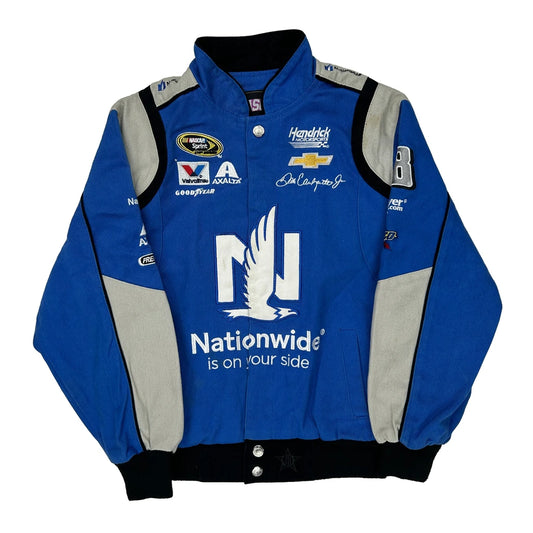 Age 7-8 Nationwide Nascar Bomber Jacket - Medium Blue Polyester
