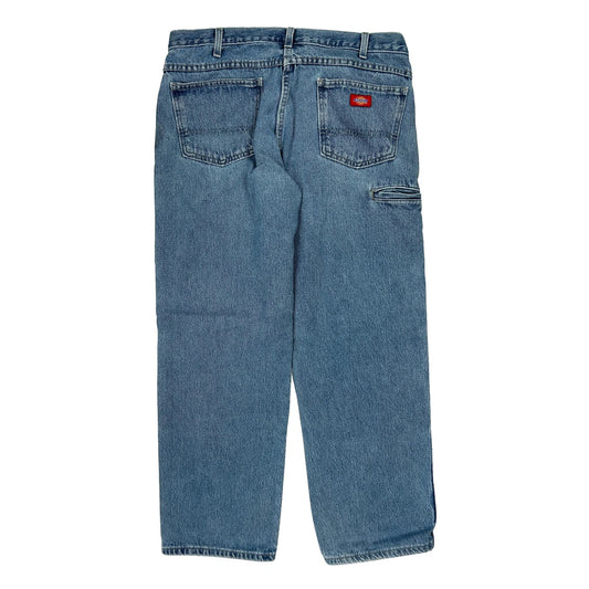 Dickies Double Knee Carpenter Jeans - 34W 30L Blue Denim