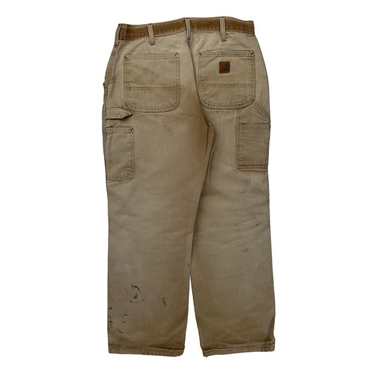 Carhartt Carpenter Trousers- 32W 30L Beige Cotton
