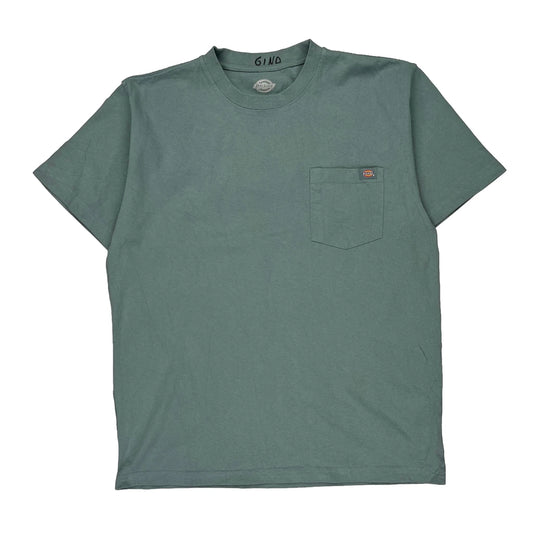 Dickies T-Shirt - Large Green Cotton