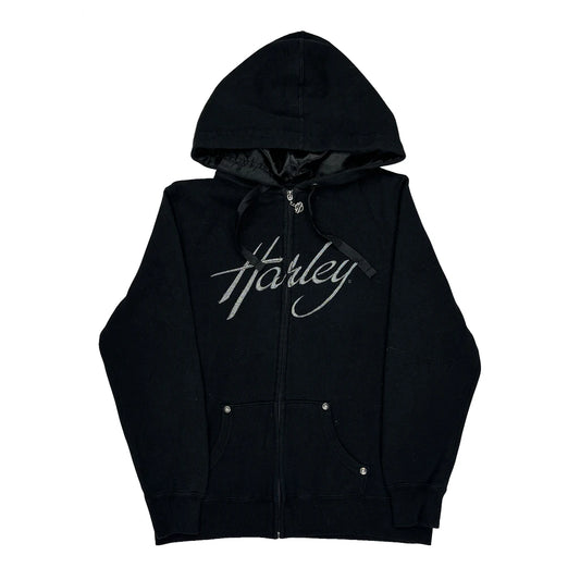 South Valley Harley-Davidson Sandy Utah Harley Davidson Graphic Hoodie - Medium Black Cotton Blend