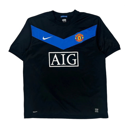 Manchester United Nike 2009-10 Away Football Shirt - XL Black Polyester