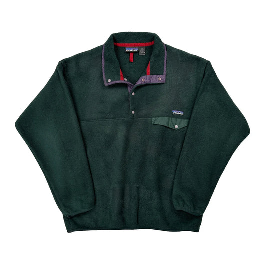 Made In Canada Patagonia Snap T Fleece - Large Green Polyester