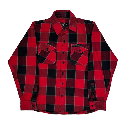 Hot Leathers Checked Flannel Shirt - Medium Red Cotton