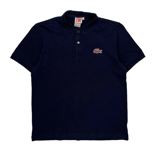 Vintage Lacoste Polo Shirt - Large Navy Cotton