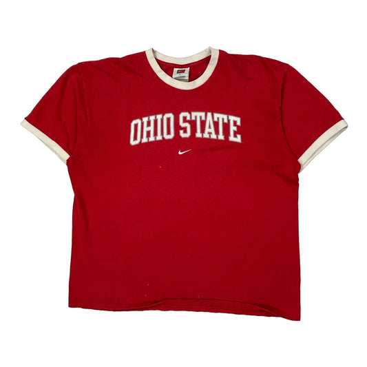 Ohio State Nike Ringer T-Shirt - XL Red Cotton