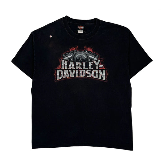Harley Davidson Graphic T-Shirt - XL Black Cotton