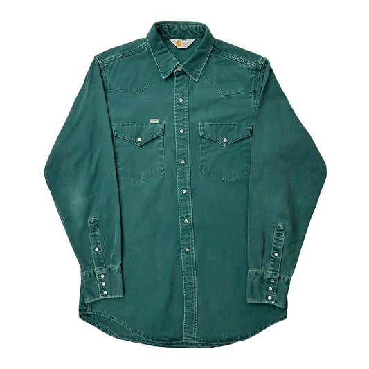 Carhartt Wester Work Shirt - Medium Green Cotton