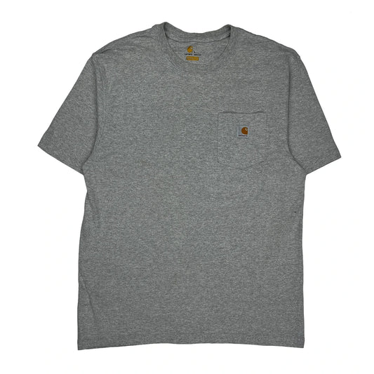 Vintage Carhartt T-Shirt - Large Grey Cotton