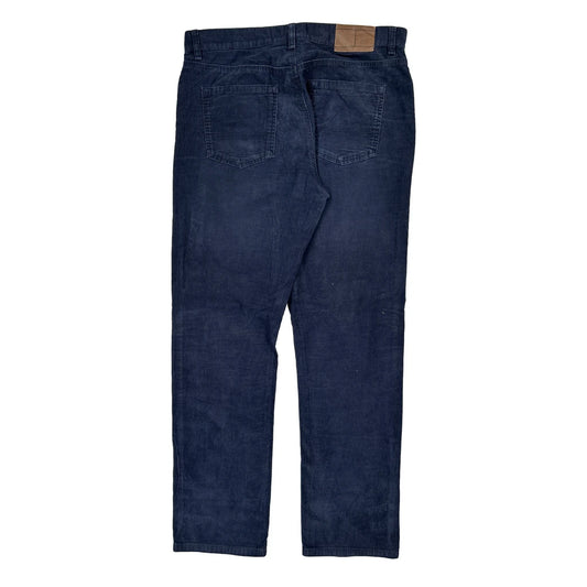 Vintage Tommy Hilfiger Cord Trousers - 35″ Waist Navy Corduroy