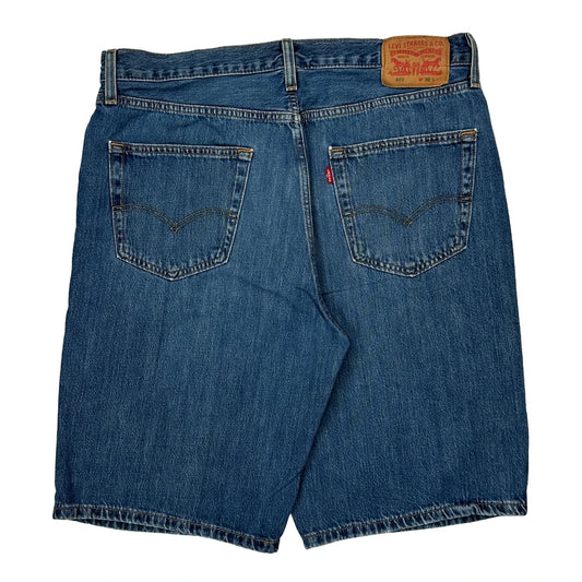 434 Levis Baggy Denim Shorts - 34W 12L Blue Denim