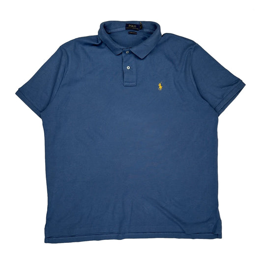 Polo By Ralph Lauren Slim Fit Polo Shirt - XL Blue Cotton