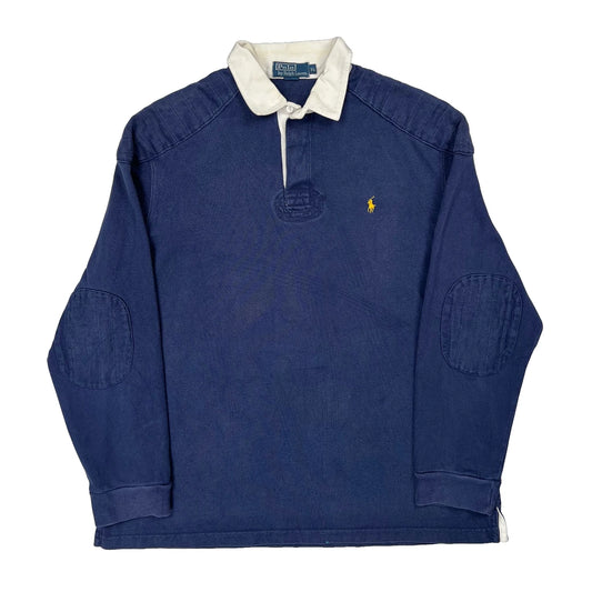 Polo By Ralph Lauren Rugby Shirt - XL Blue Cotton