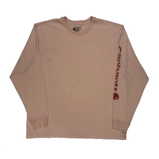 Carhartt Long Sleeve T-Shirt - XL Pink Cotton