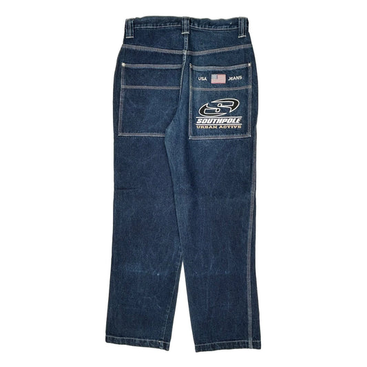 Urban Active Southpole Graphic Jeans - 32W 33L Blue Cotton