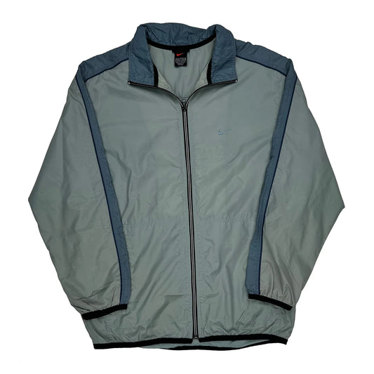 Vintage Nike Windbreaker - Medium Grey Polyester