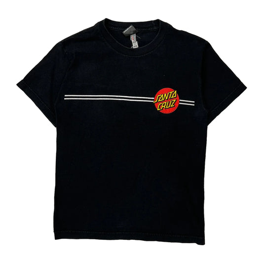 Skateboarding Santa Cruz Graphic T-Shirt - Small Black Cotton