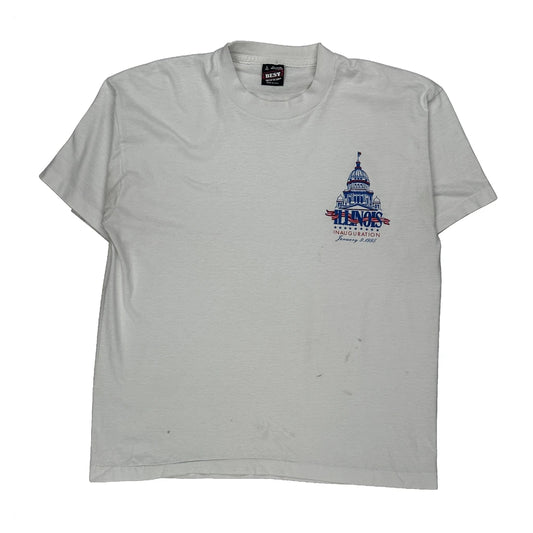 Inauguration Fruit Of The Loom Graphic T-Shirt - Large White Cotton Blend