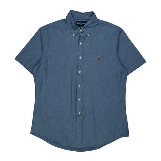 Ralph Lauren Short Sleeve Shirt - Large Blue Cotton