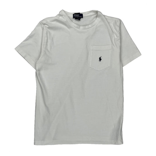 Vintage Age 8-9 Polo By Ralph Lauren T-Shirt - Medium White Cotton