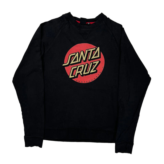 Santa Cruz Graphic Long Sleeve T-Shirt - Medium Black Cotton