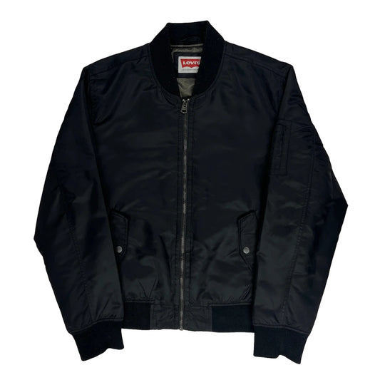 Vintage Levis Ma1 Bomber Jacket - Large Black Polyester