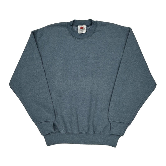 Vintage Blank Member'S Mark Sweatshirt - Large Blue Cotton Blend