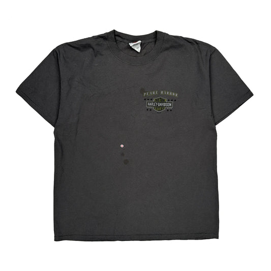Vintage Pearl Harbor Harley Davidson Graphic T-Shirt - XL Grey Cotton