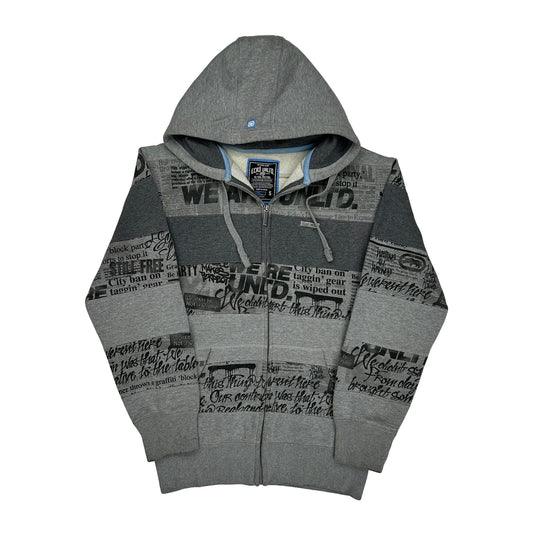 Graffiti Ecko Unltd Hoodie - Small Grey Cotton