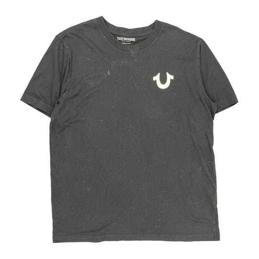 True Religion Graphic T-Shirt - Large Black Cotton