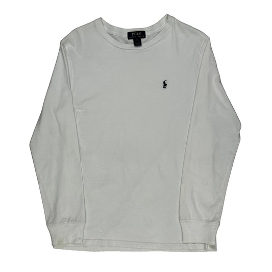 Polo By Ralph Lauren Long Sleeve T-Shirt - Large White Cotton
