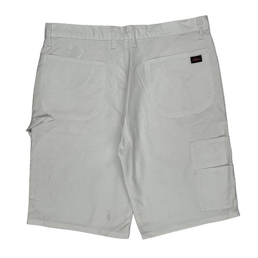Dickies Carpenter Shorts - 36W 11L White Polyester Blend