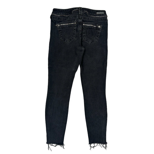 True Religion Skinny Jeans - 28W UK 8 Black Cotton Blend