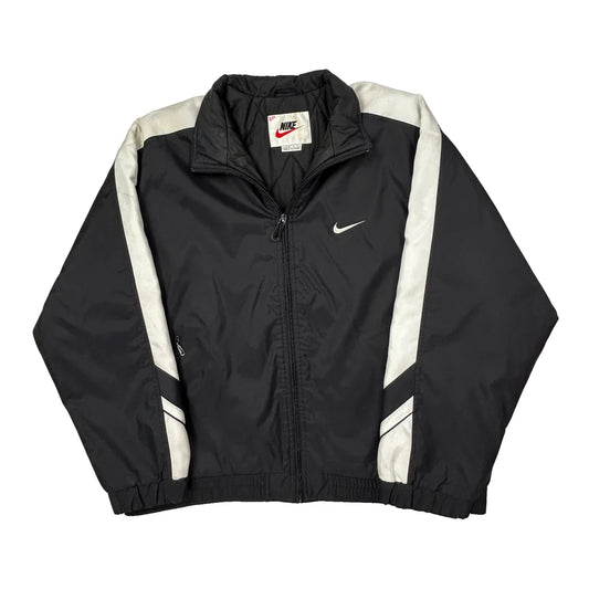 Nike Track Jacket - Large Black Polyester