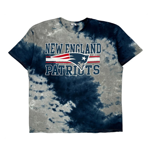 Vintage New England Patriots N.F.L. Tie-Dye T-Shirt - XL Grey Cotton