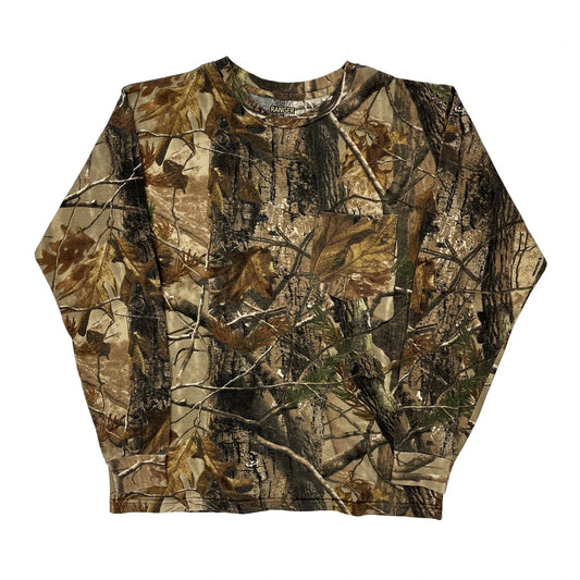 Ranger Long Sleeve T-Shirt - Large Camo Cotton Blend