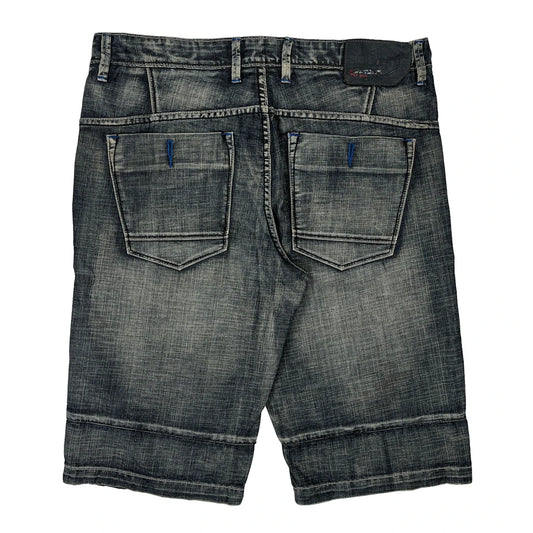 Sodium Denim Shorts - 36W 12L Grey Denim