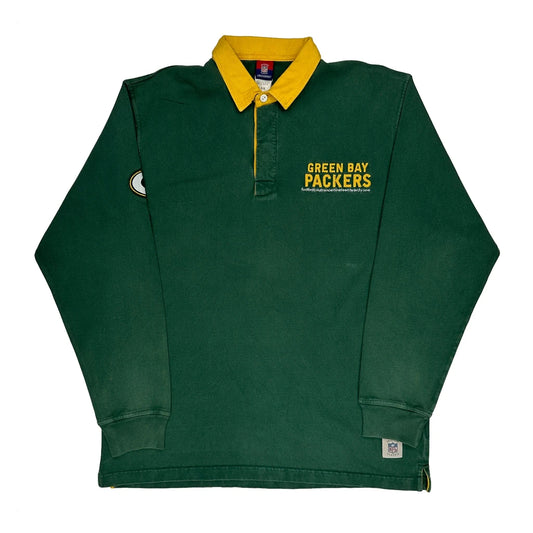 Green Bay Packers Reebok Nfl Rugby Shirt - Large Green Cotton
