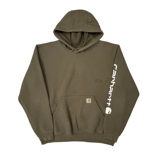Vintage Carhartt Hoodie - Large Khaki Cotton